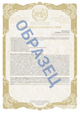 Образец Приложение к СТО 01.064.00220722.2-2020 Собинка Сертификат СТО 01.064.00220722.2-2020 